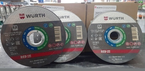 Disco Corte 4 1/2 X 1.0mm Acero Inox Wurth (400 Und)