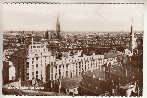 Antigua Postal Fotografia Con Vista De Viena Wien Austria 