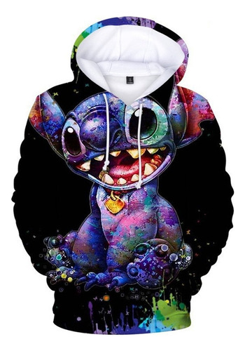 Sudadera Impresión Personalidad Dibujo Dibujo Stitch Lindo