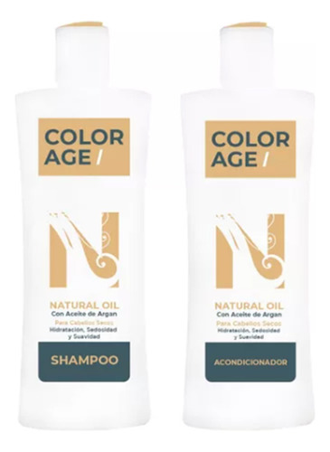 Kit Shampoo Y Acondicionador Natural Oil Color Age 250ml