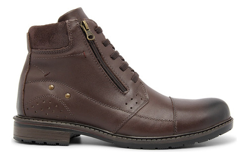 Bota Coturno Masculino Casual Couro Legitimo Confortavel 