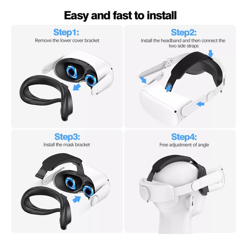 Correa Elite Cabeza Para Oculus Quest 2 Comoda Ajustable