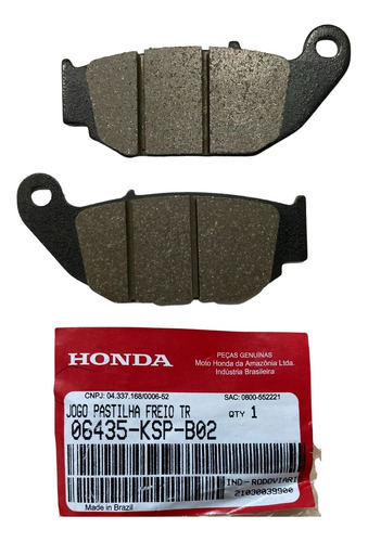 Pastilha Freio Tras Xre 300 2019 A 2022 C/abs Original Honda