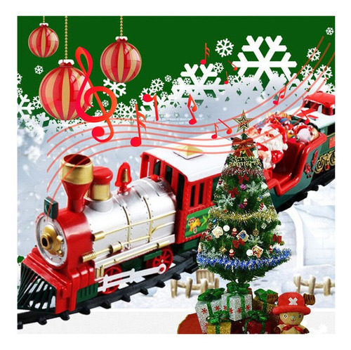 Conjunto Tren Eléctrico Modelo Tren Decorativo Navidad