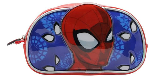 Cartuchera Escolar Spiderman Avengers Marvel Hombre Araña Color Rojo Liso