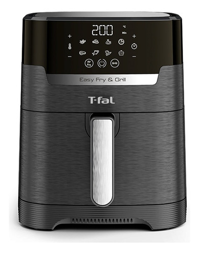 Freidora De Aire Y Parrilla T-fal Ey505 4,2 Litros Digital Color Gris