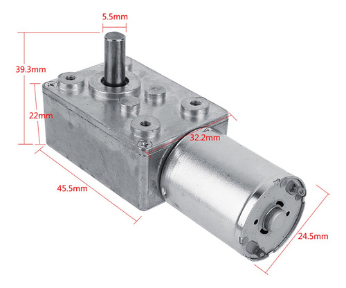 Motor Caja Engranajes Helicoidales Reversible Dc 12v (20rpm)