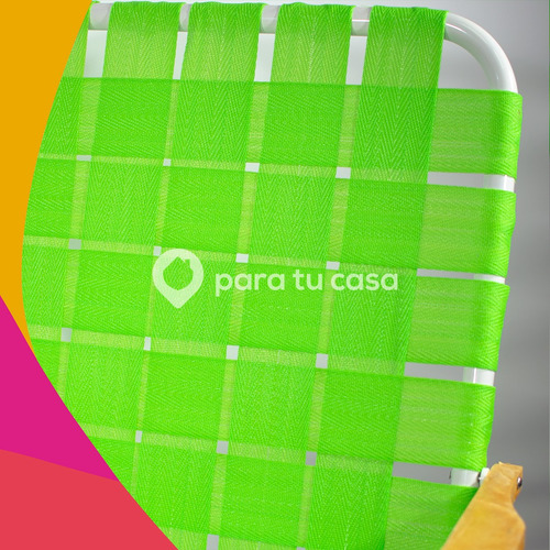 Sillón Reposera X2 Fijo Cinta Caño Pintado 7/8 Reforzado Ct