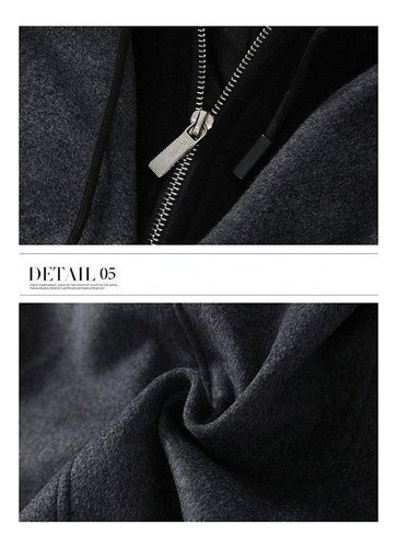 Abrigo Desmontable Capucha Casual Chamarra Para Hombre