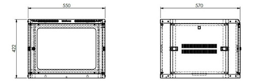 Mini Rack Intelbras 19 Desmontável Mrd 857 De Parede 8u