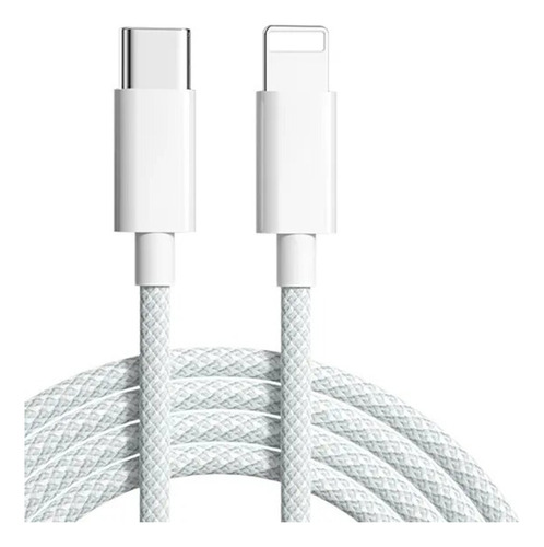 Cable Usb Tipo C Carga Rápida Nylon Trenzado Para iPhone 1mt