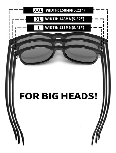 Hi, Maxjuli Xxl Extra Grande Z87 Gafas De Sol Hombre Uv400