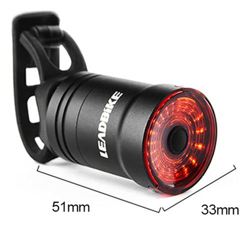 L Luz Trasera Led De Advertencia Para Bicicleta Con