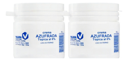  Crema Azufrada 6% X 50gr. , Acné, Dermatitis. Rosácea Pack 2