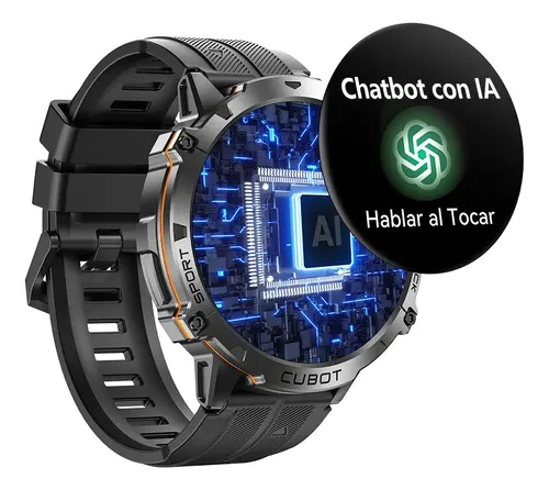Smartwatch Cubot X3 Para Hombre Con Llamadas, Ia Y 100 Días De Batería Negro Mesh