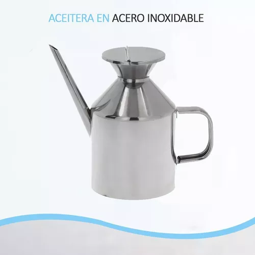 Aceitera Acero Inoxidable Con Pico Modelo Classic 600ml
