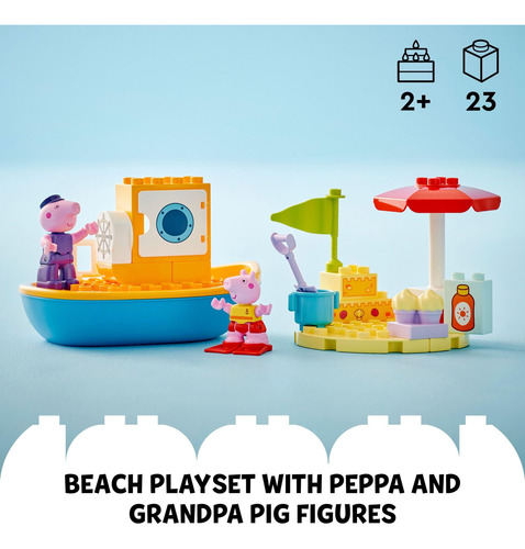 Juguete Lego Duplo Excursión Barco Peppa Para Niños 1-5 Añ-