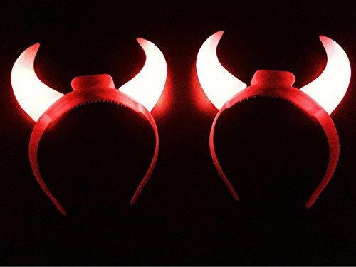 Giftexpress 2 Pack Rojo Parpadeante Iluminado Led Diablo Hor