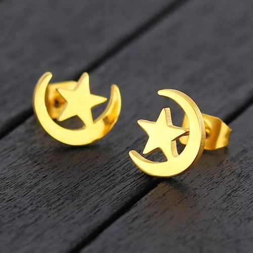 Aretes Pendientes Estrella Circular Luna Moda Fiesta Regalo