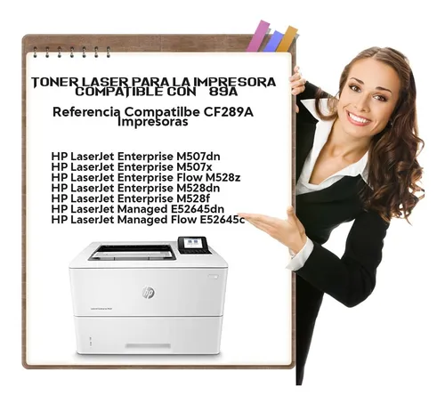 Toner 89a Cf289a Generico Comp Laser M507dn M507x M528z