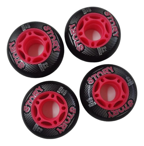 Rueda Rollers Story - 64 Mm - 82a X 4 + Abec7 - Rosa