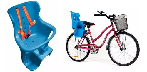 Baby Silla Trasera Para Parrilla De Bicicleta - Azul