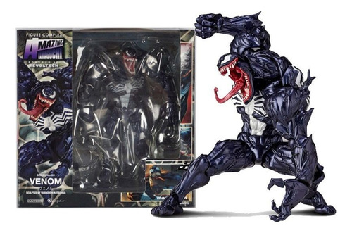 Figura Venom Yamaguchi Revoltech Marvel Spiderman De 18 Cm