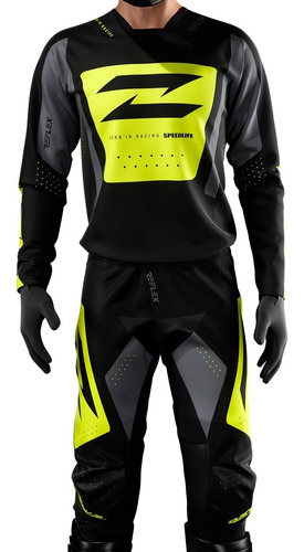 Conjunto Radikal Reflex Negro 2023 - Motocross / Atv