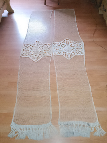 Antiguo Par De Cortinas Con Crochet En Maldonado