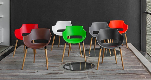 Imagen 3 de 8 de Silla Comedor Cicina Frida Wood Nordica Patas De Madera Petiribí Lustrada Calidad Premium C/ Garantia