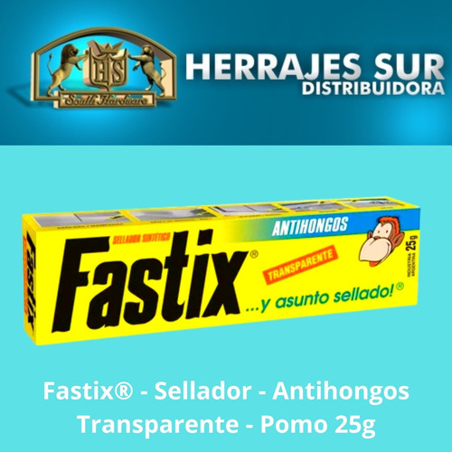 2 Unid - Fastix Sellador Antihongos Transparente Pomo 25g