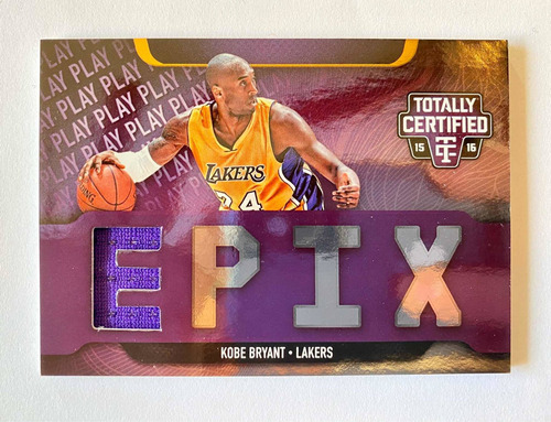 Tarjeta De Kobe Bryant Con Pedazo De Jersey Lakers Panini