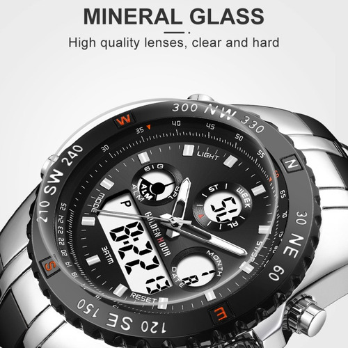 Reloj Digital Analógico De Cuarzo Goldenhour Para Hombre