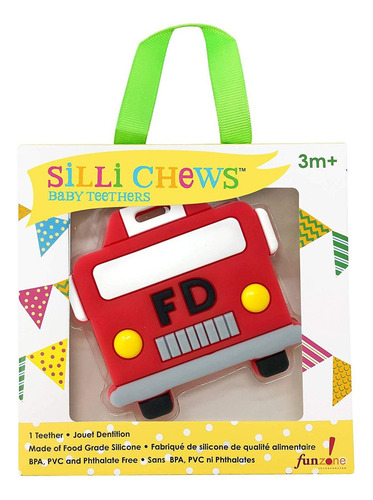 Infantil Silli Masticables Bebé Mordedor Unisex De Bomberos