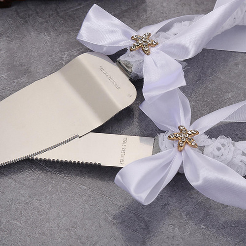 Juego De Servidor Y Cuchillo Para Pastel De Bodas De Primera