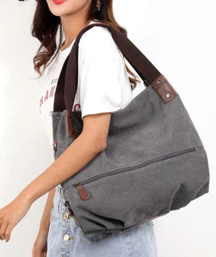 Bolsa Feminina Em Lona De Algodão