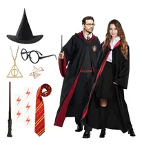 Comprar Disfraz De Mago Adultos, Mago Disfraz De Cosplay Con Túnica De Mago Compuesto Por Varita Mágica Capa Gafas Collar Disfraces De Mago Para Cosplay