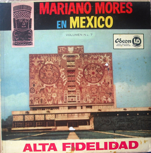 Lp Vinilo Tango Mariano Mores Y Su Orq. En México Volumen 7