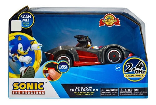 Carro de carrera a control remoto Sonic 602 NKOK Sonic the Hedgehog 1:32 Shadow negro