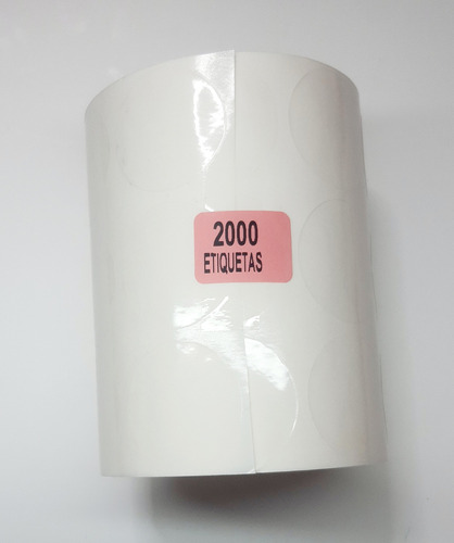 2,000 Etiquetas Circulares Transparentes  De 40mm