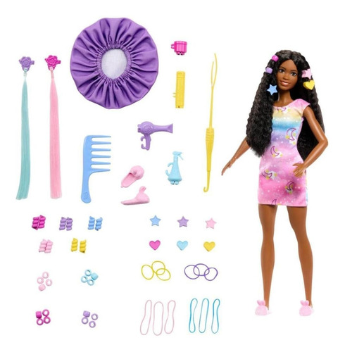 Boneca Barbie Conjunto De Penteado Mattel Hvm11