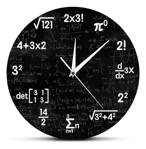 The Geeky Days Reloj De Pared Con Diseo De Ecuaciones Matemt