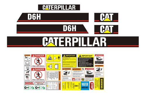 Kit De Calcomanías Para Caterpillar D6h
