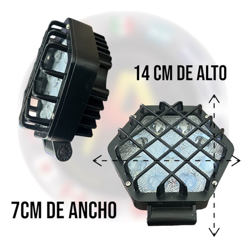 Par De Faros De Led 12v Con 9 Hiperleds Alta Potencia