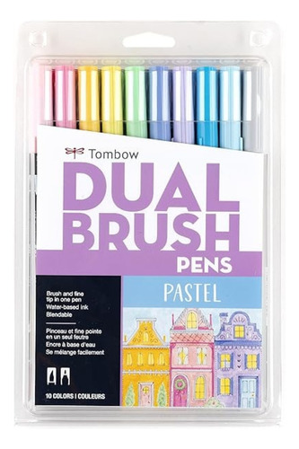 Marcadores Colores Pastel Tombow Dual Arte 10pack