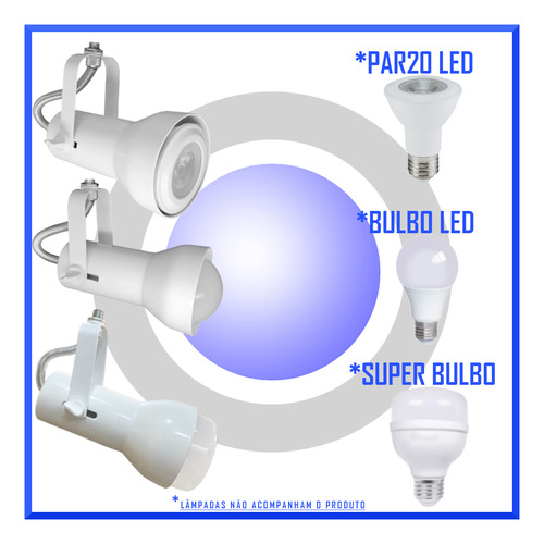 Imagem 2 de 7 de Kit Com 20 Spot Trilho Iluminação Industrial Teto Soft
