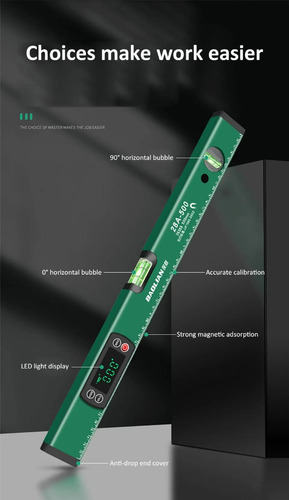 Nivel Magnético 30 Cm Electrónica De Alta Precisión Con Led