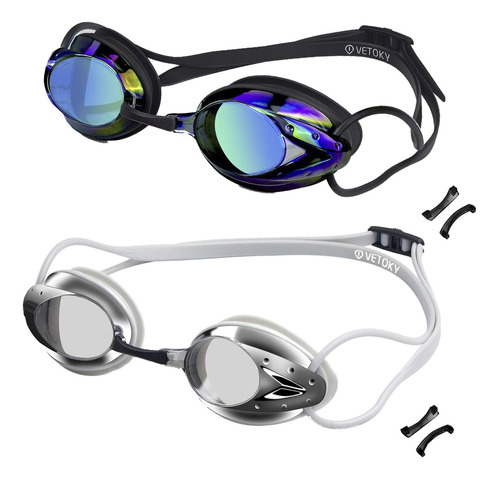 Gafas De Natación Unisex Vetoky X2u Negro/gris