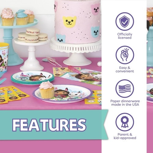 Platos Suministros De Fiesta De Casa De Gabbys Dollhouse