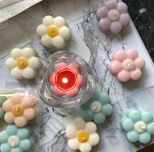 Imagen 2 de 7 de 24 Velas Flotantes Y/o Decorativas Flores
